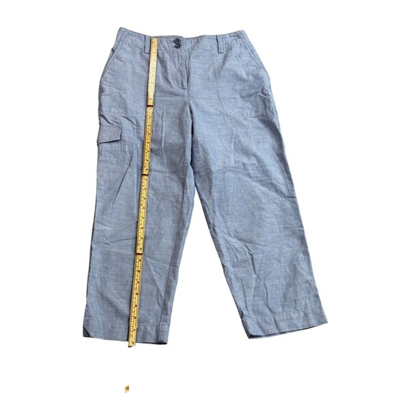 Talbots 2P Supersoft Cargo Pants 100% Cotton Blue - Picture 6 of 10